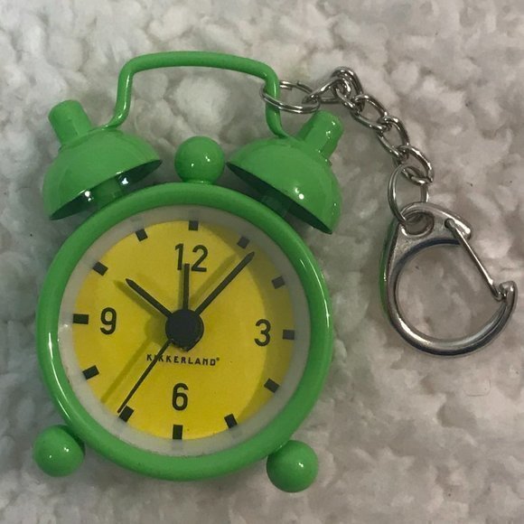 Kikkerland Mini Bell Alarm Clock Keychain - Picture 2 of 4
